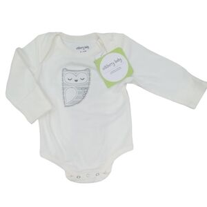 New With Tags! Silkberry Baby Organic Cotton Snow Owl Onesie Size 6-12 Months